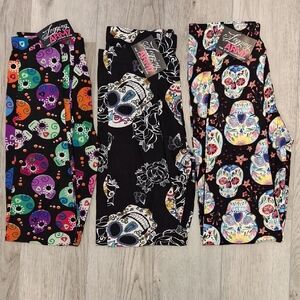 Legging Army Colorful Skull Print Leggings